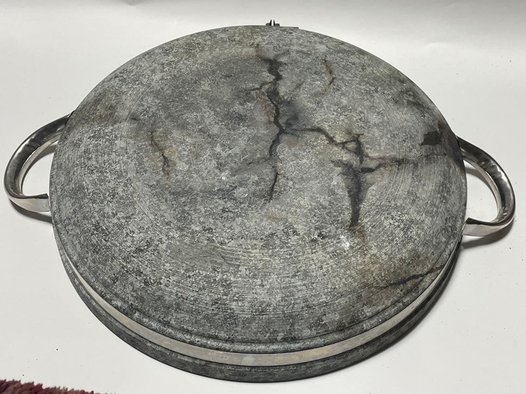 韓国石鍋 30cm 大型 石焼きビビンバ鍋 天然石製 家庭用・業務用