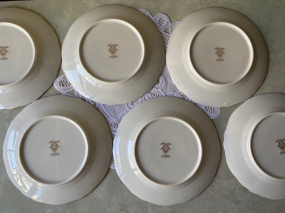 新品 未使用 ノリタケ ガラ コンテッサ ケーキ皿 デザート皿 18cm セット