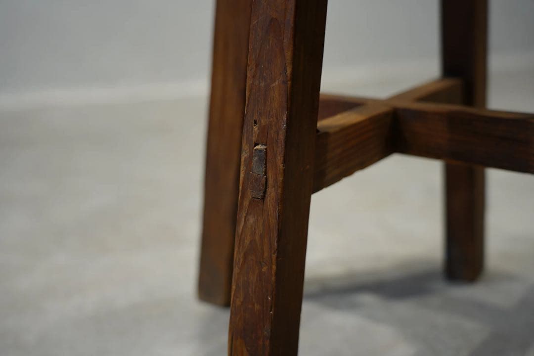 丸スツール　木製　昭和レトロ　アンティーク　ビンテージチェア