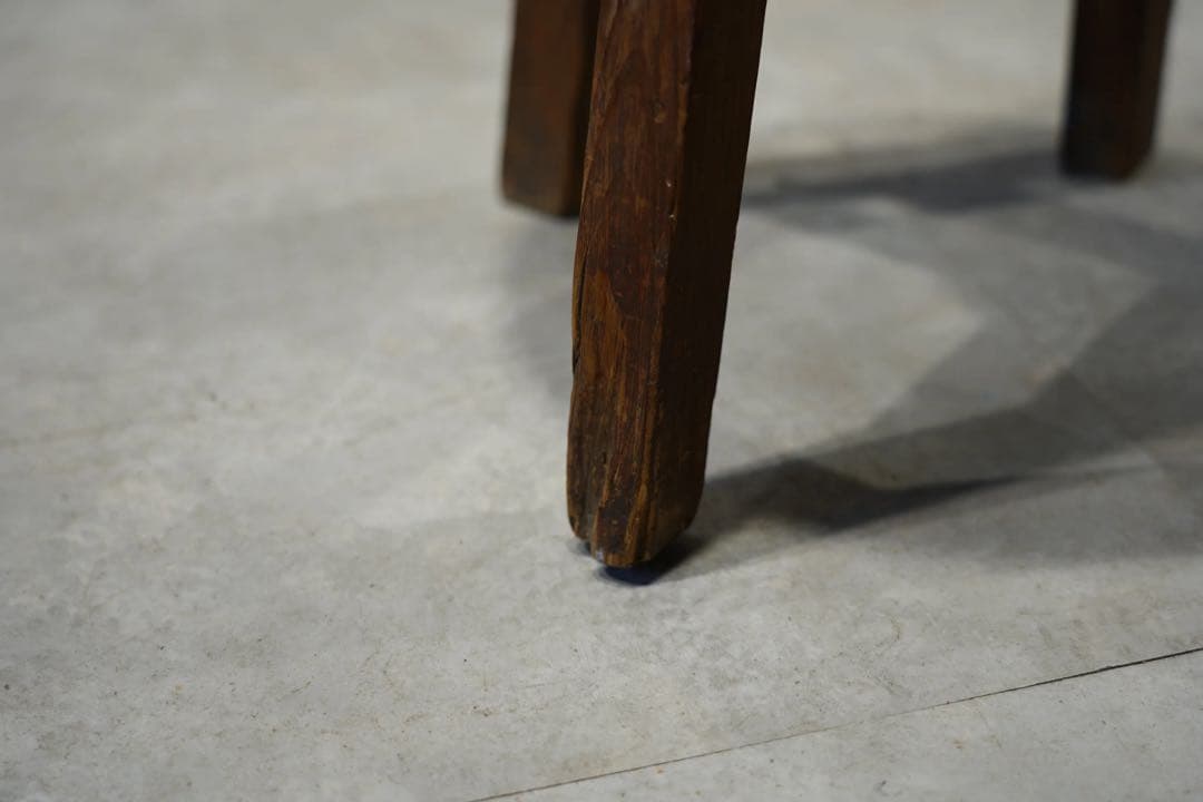 丸スツール　木製　昭和レトロ　アンティーク　ビンテージチェア