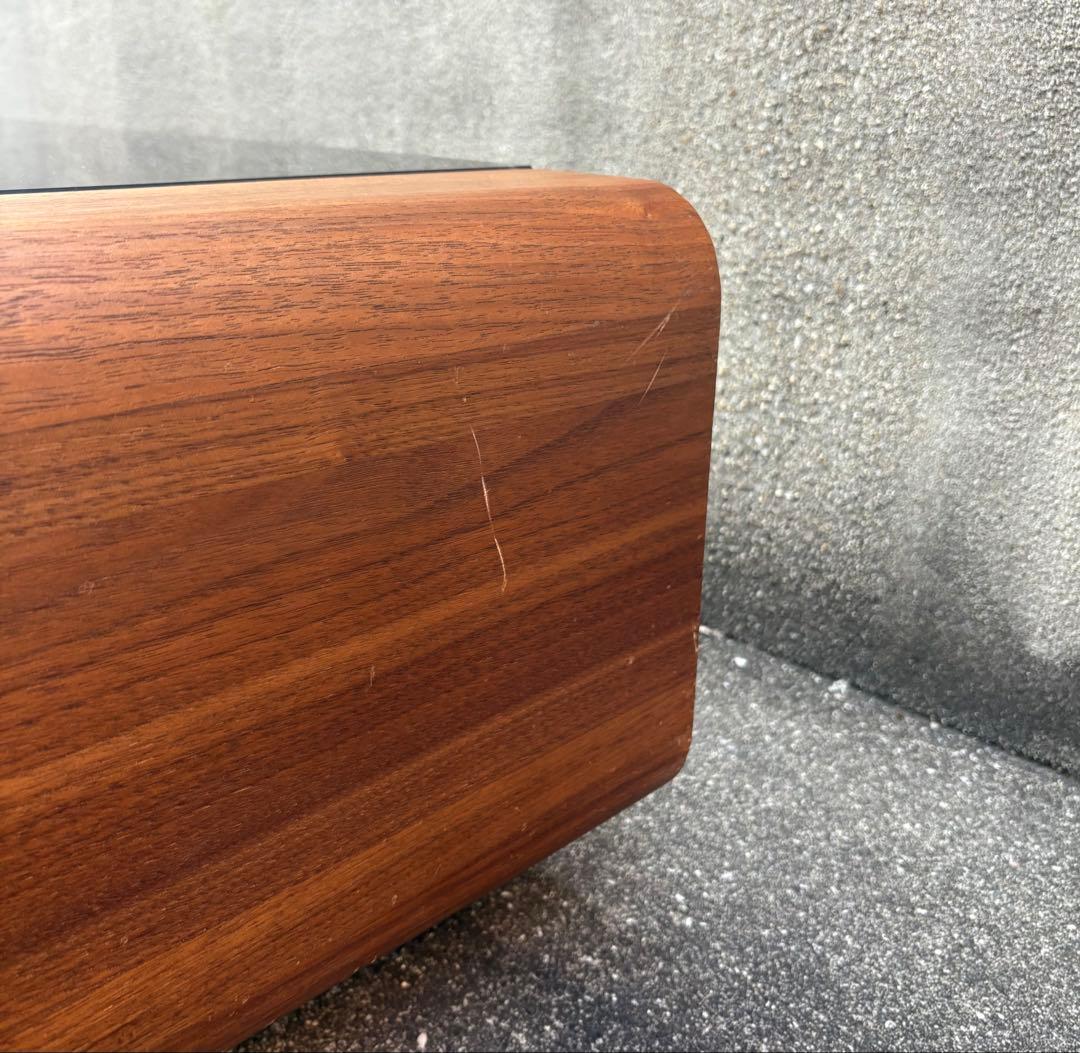 ローテーブル ガラス天板 ウォールナット調 週末に大幅値下げ！