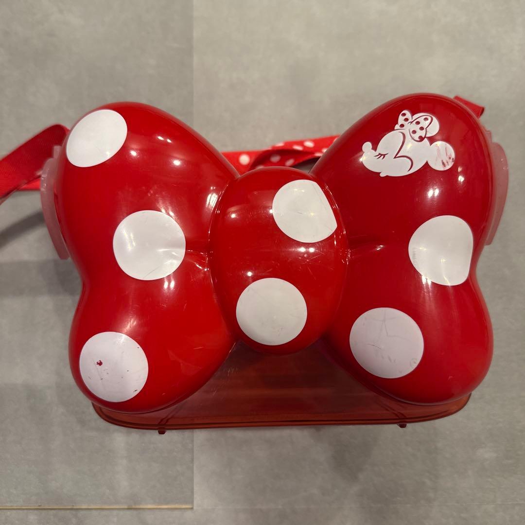 ディズニー 廃盤 ミニーマウス リボン型ポップコーンバケット ケース