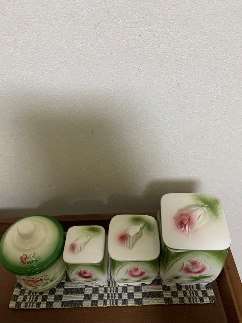 イマン　imane イヴ　ホーローキャニスター&ジャンヌ　陶器キャニスター3個