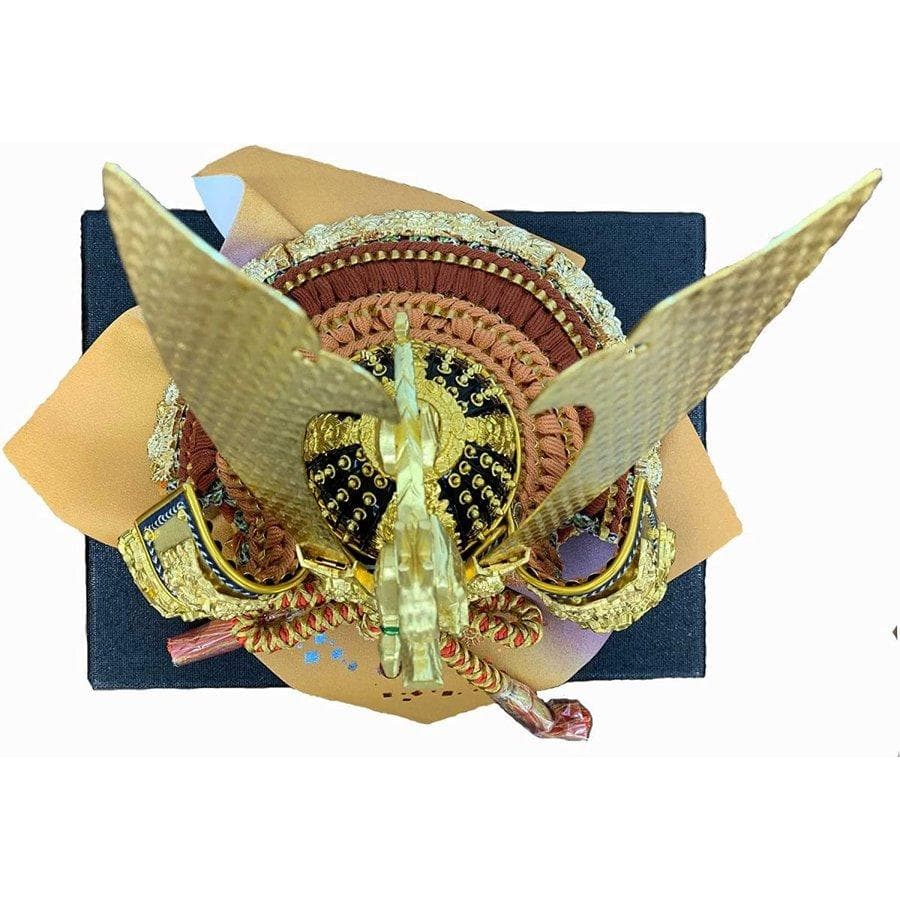 15号 招福兜 A 赤金房 純金箔押小札 合鉢 金沢箔 正絹【五月人形】