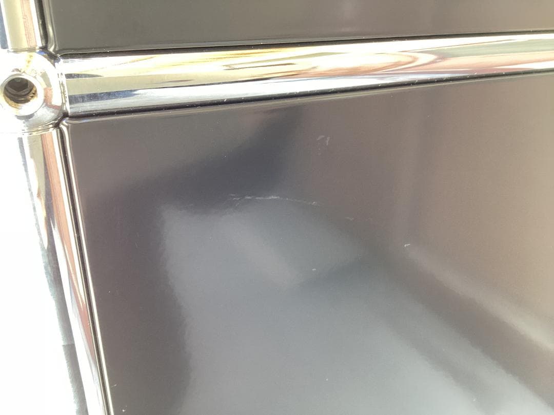 鍵付き　USMハラー キャビネット 1列5段　ブラック系　ガラス　引き出し