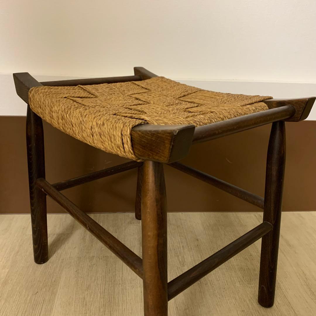 編み編みチェア ラッシ スツール 椅子 ヴィンテージ