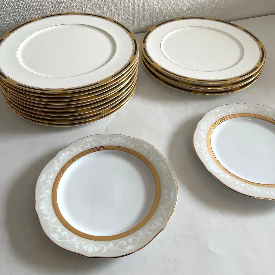 高級ブランド 丸皿 ノリタケ Noritake 金彩 14枚 大皿 セット 大量
