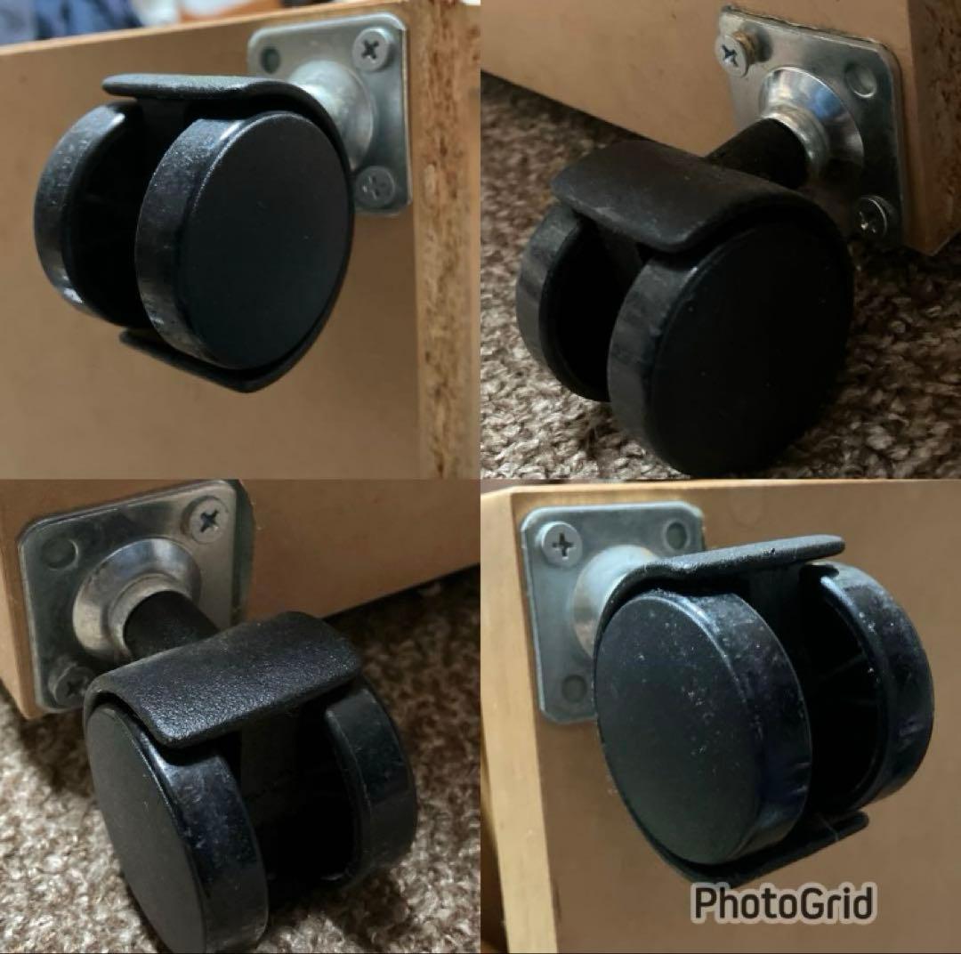 スライド可動式本棚自作移動キャスター付き