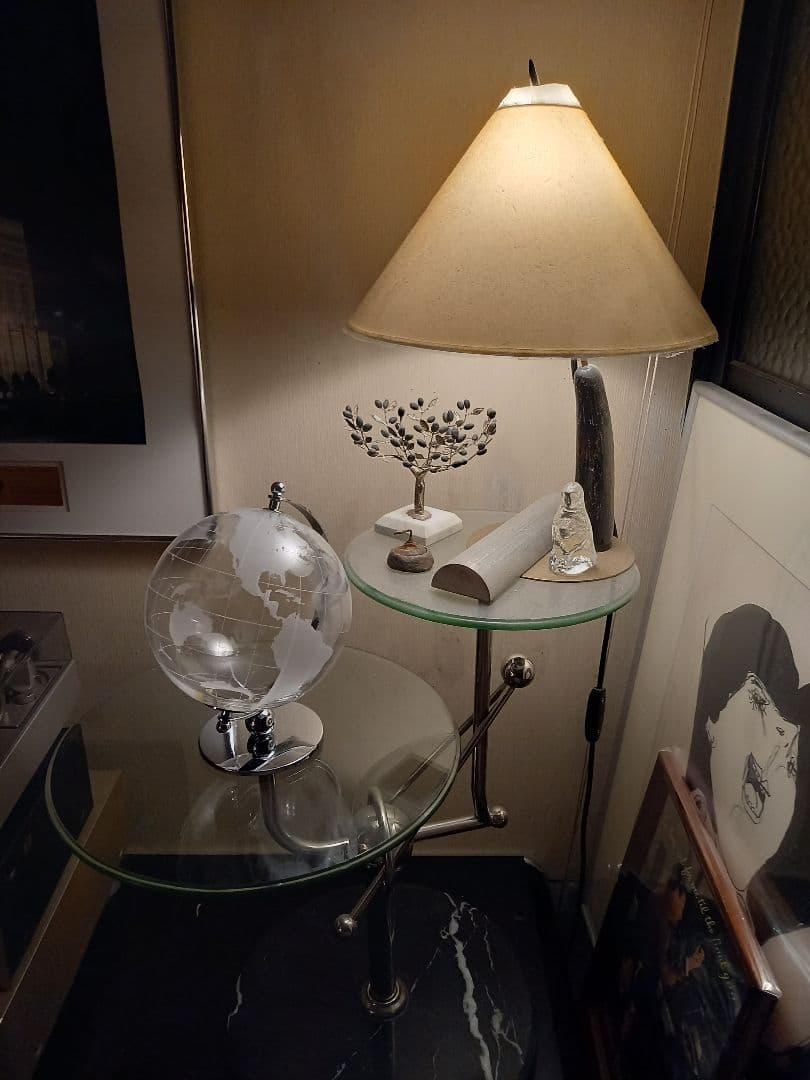 スペースエイジ　キネティック　スプートニク　クリスタル　メタルアート　グローブ