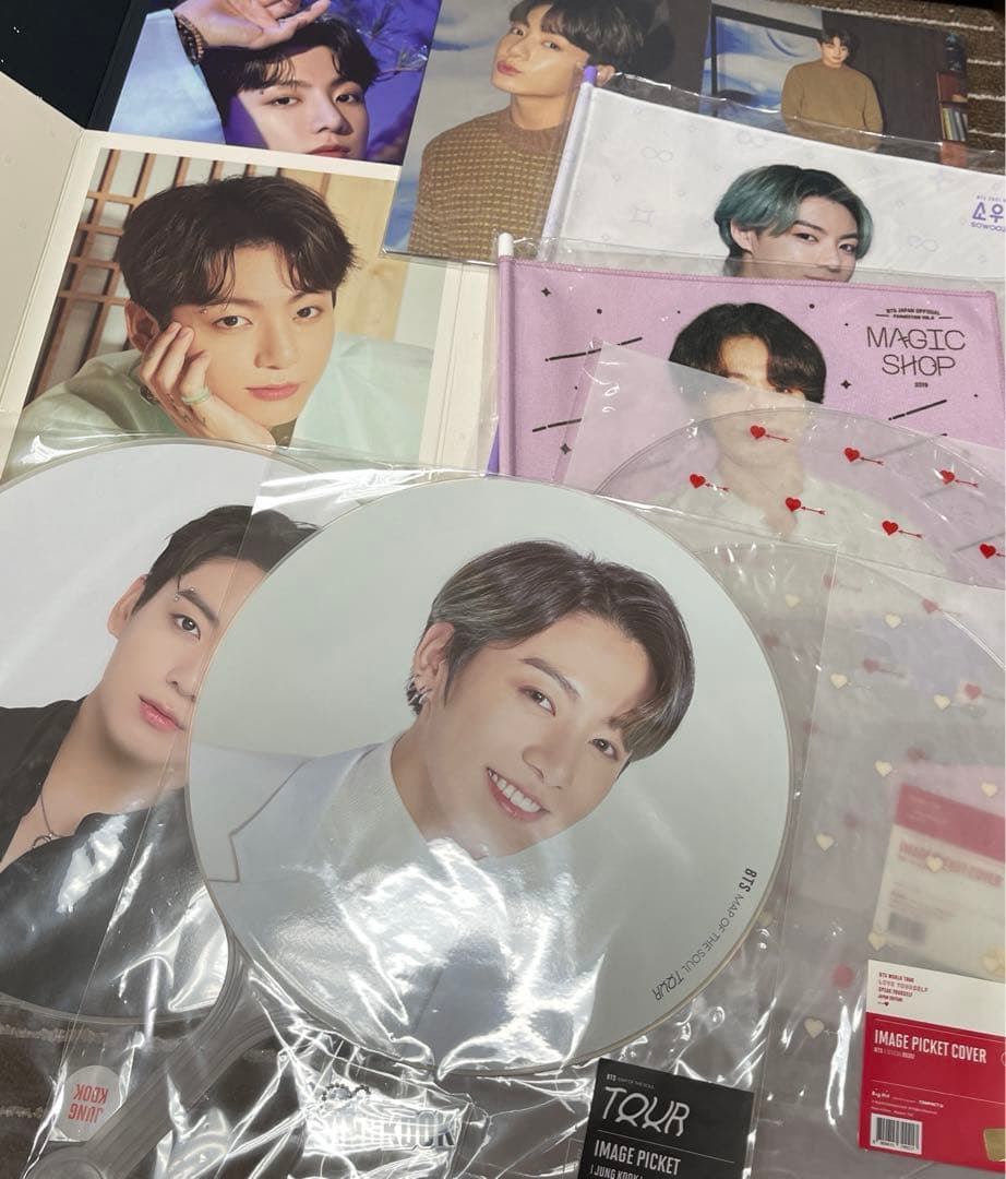 BTS JUNGKOOK グク プレフォト うちわ フラッグ まとめ売り 公式