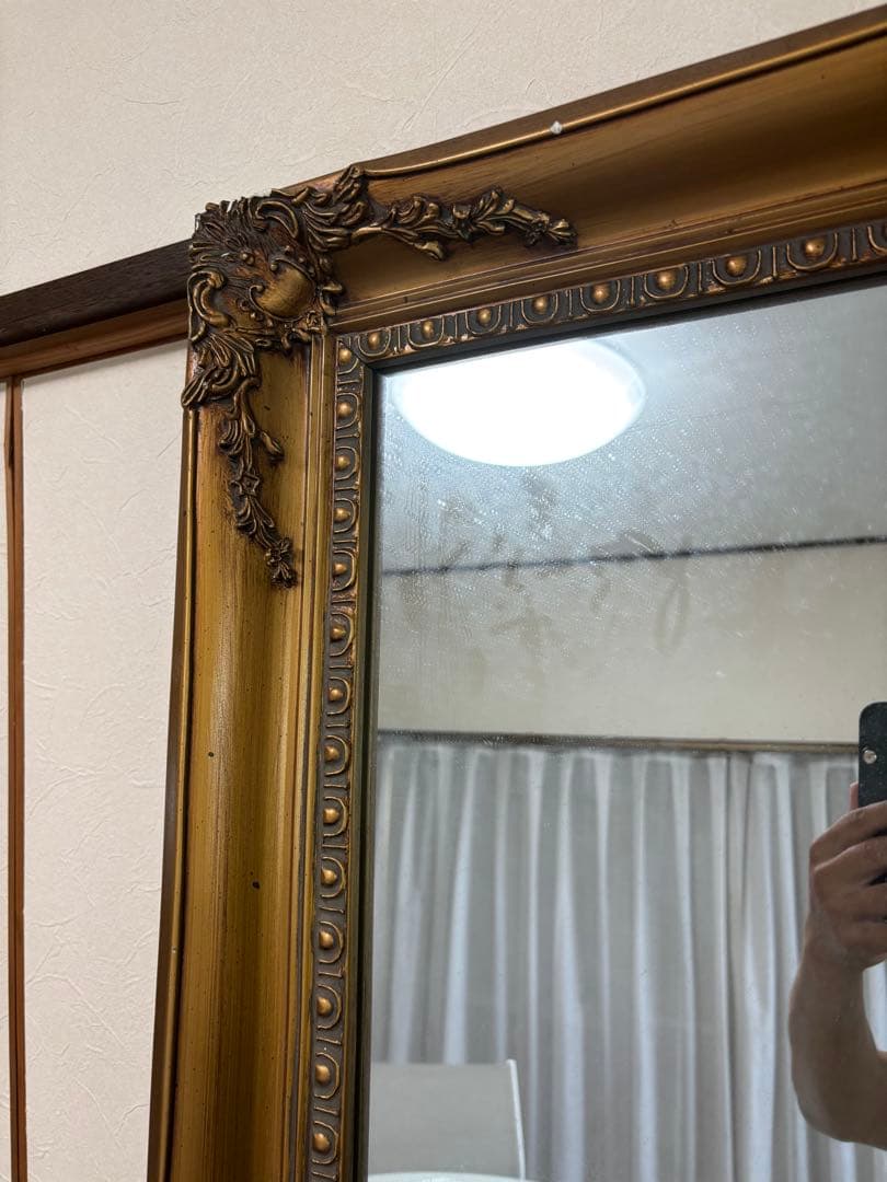 空*白様 アンティーク調装飾的な大型スタンドミラー