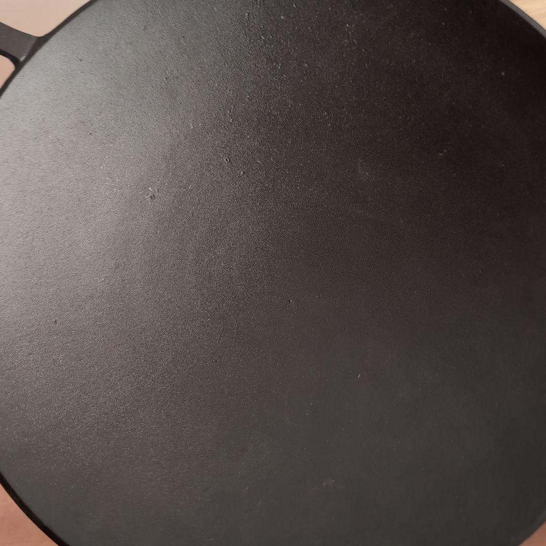 未使用南部鉄器　鉄鍋深型　岩鋳　中華鍋 2ハンドル付き