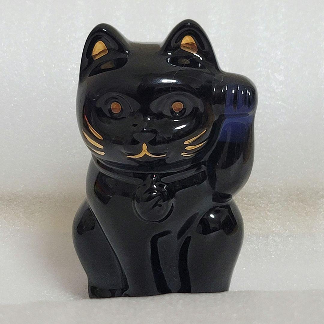 【X'mas価格】Baccarat 招き猫 ミッドナイト クリスタルバカラ ペア