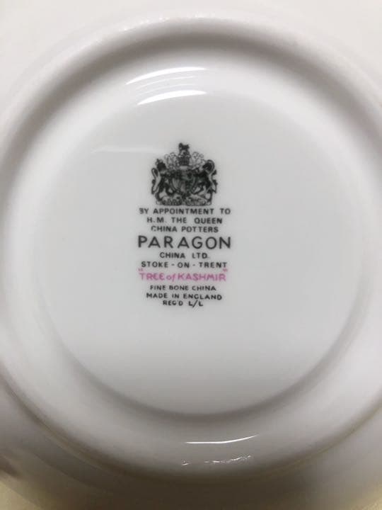 英国製　PARAGONパラゴン　カップ＆ソ－サ－5客　1963年ヴィンテージ希少