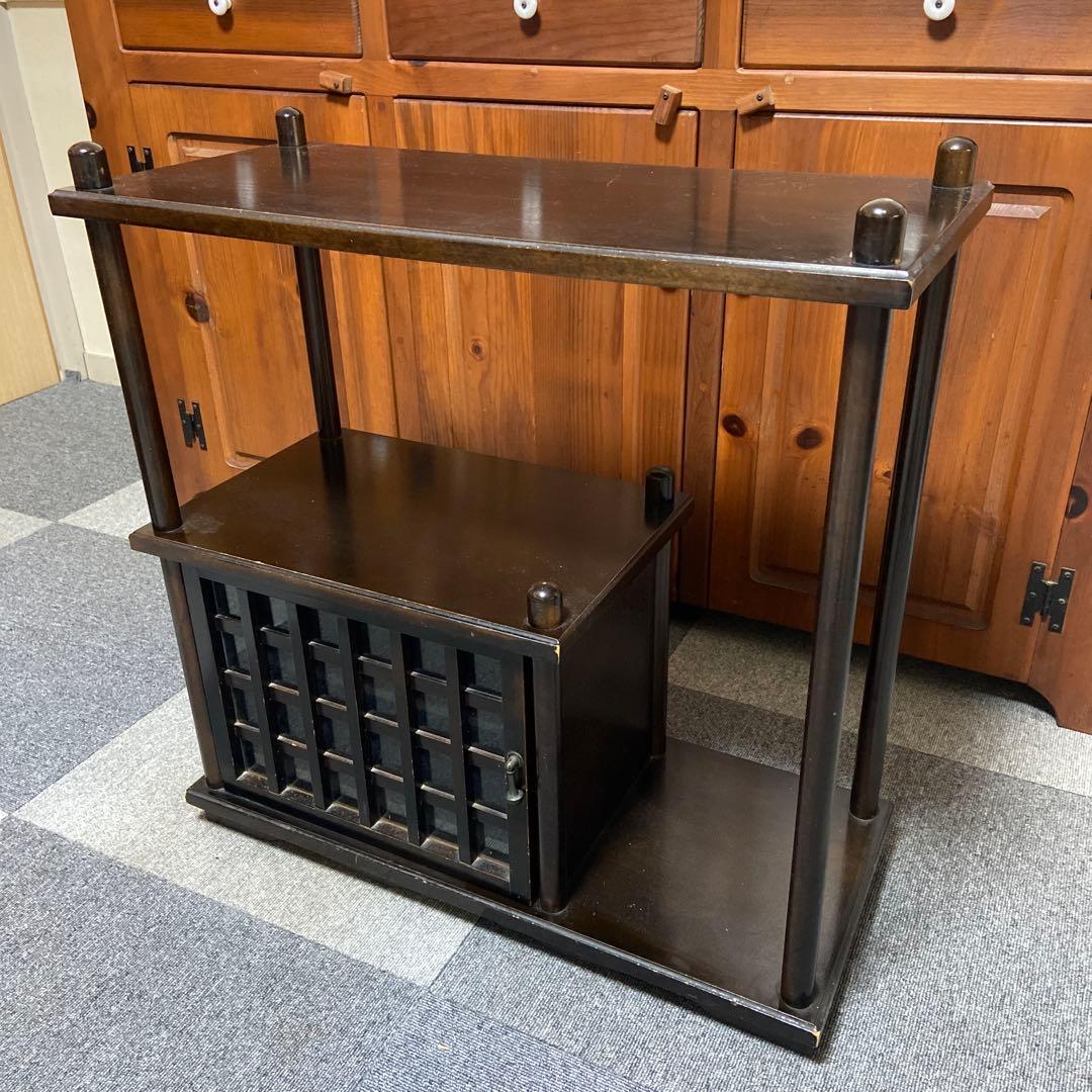 送料込み　茶箪笥 違い棚 インテリア 和 昭和レトロ 飾り棚