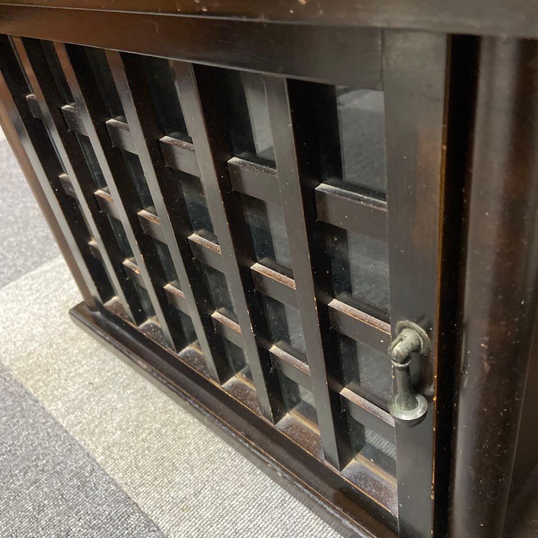 送料込み　茶箪笥 違い棚 インテリア 和 昭和レトロ 飾り棚