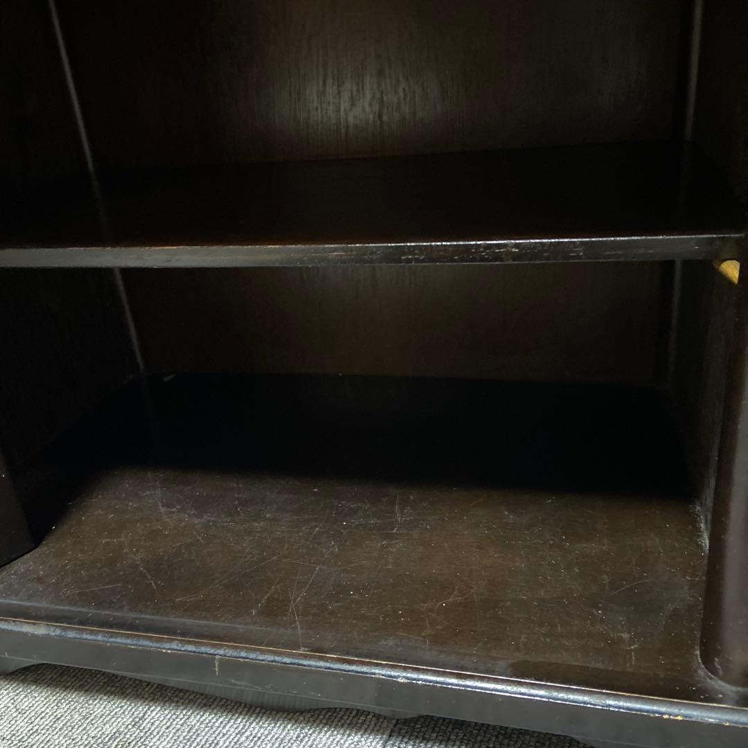 送料込み　茶箪笥 違い棚 インテリア 和 昭和レトロ 飾り棚