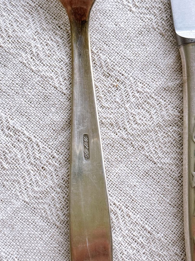 フランスブロカント　幼児洗礼カトラリーセット