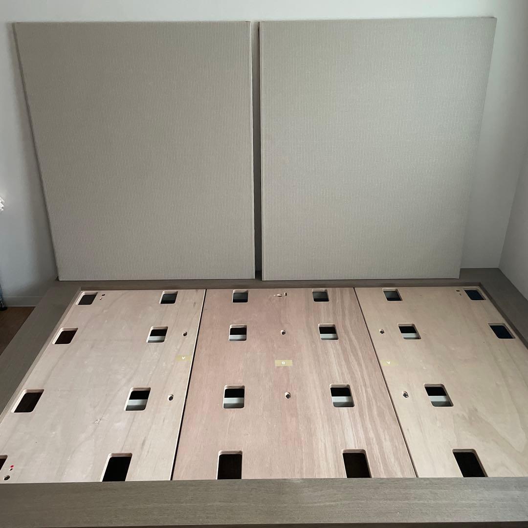 部屋を広くする家具 LIVING BED セミダブル 新色スモーキーブラウン