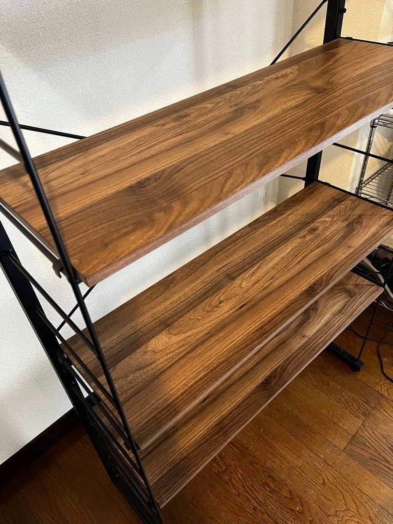 ニトリ Nポルダ 幅80cm ミドルブラウン 棚板5枚