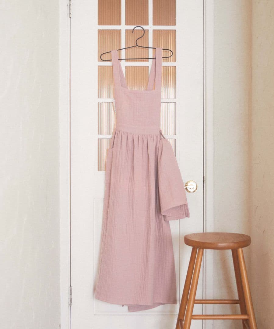 パセリ(Parsley ) コットンガーゼエプロンピンク