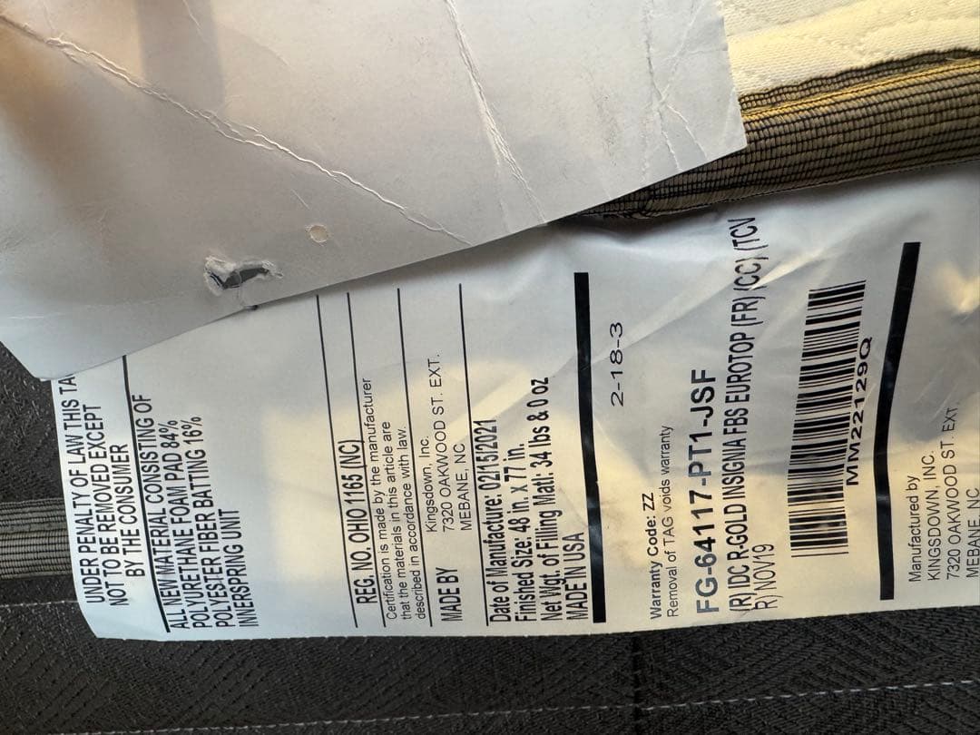 【総額36万円】大塚家具　セミダブル マットレス　レガリア　インシグニア