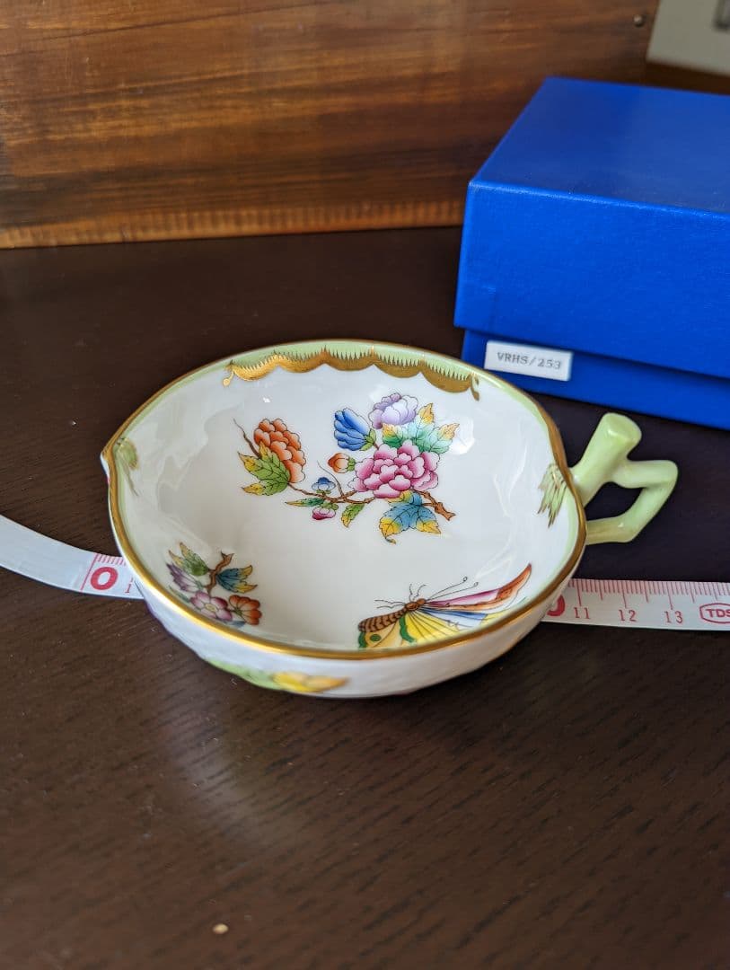 希少♡美品♡専用箱あり♡ヘレンドHerendビクトリアブーケ　ピーチディッシュ