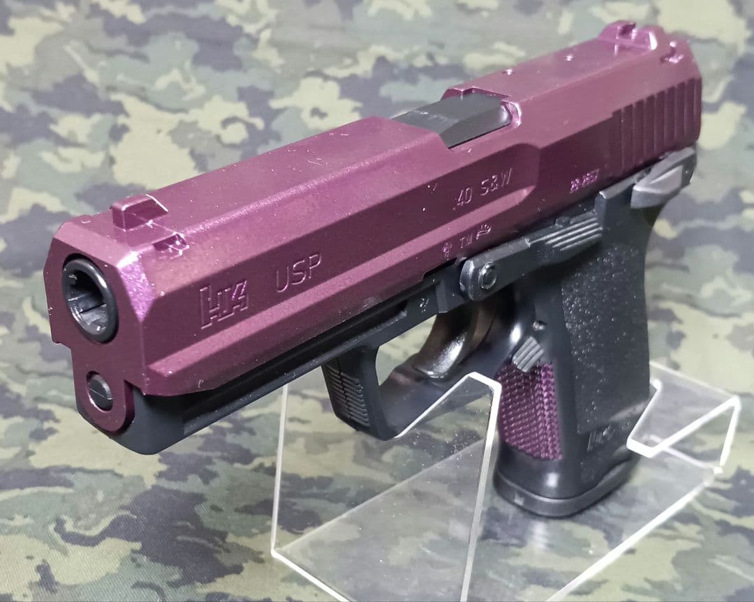 ファッションパープル塗装USP マルイ エアコッキングガン 対象年齢18歳以上
