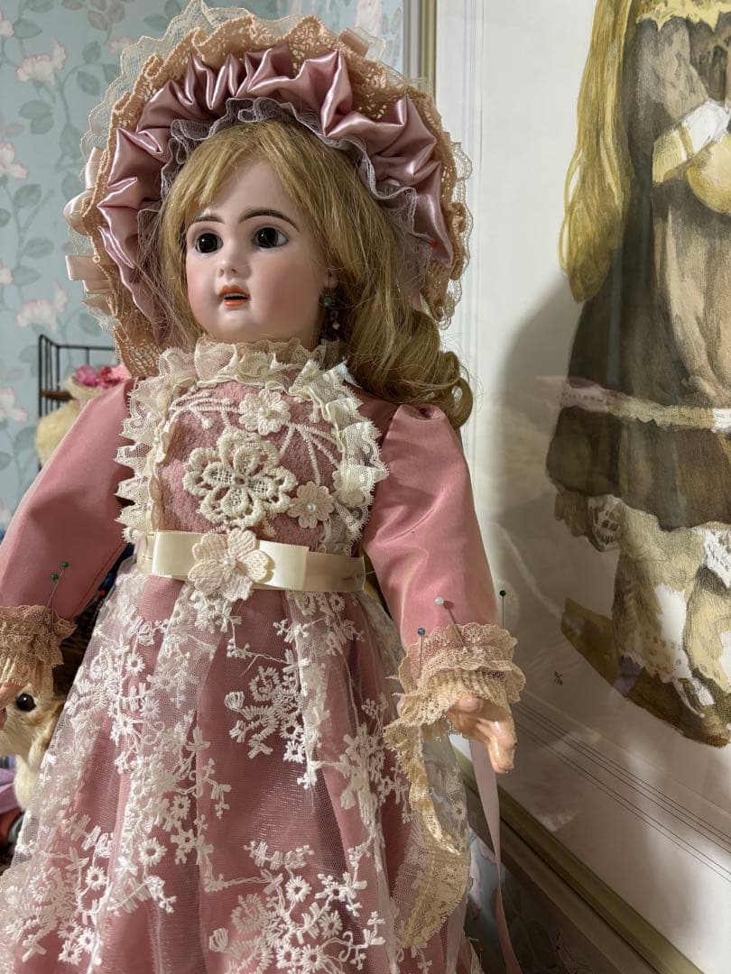 ビスクドール　アンティークドールのドレスオーダー受け付けます。