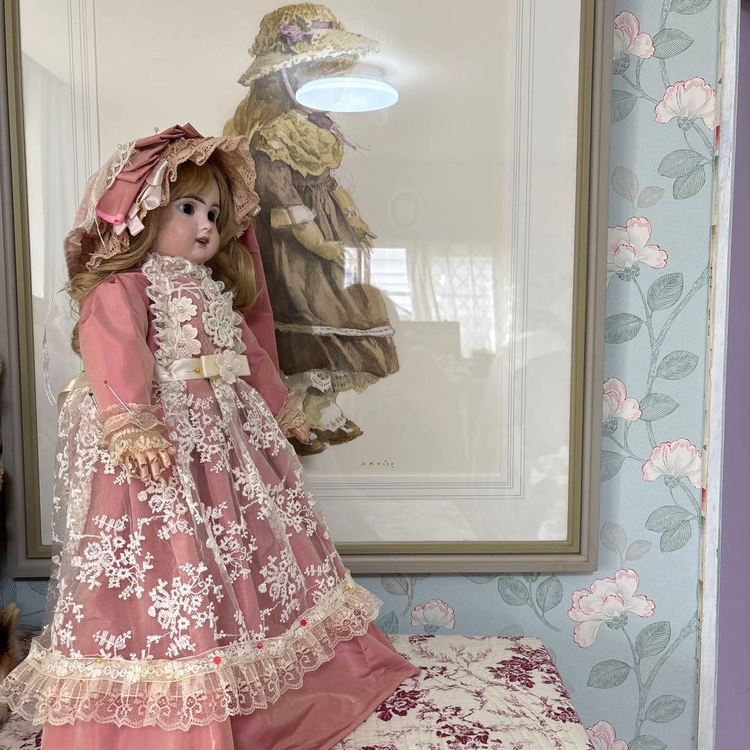 ビスクドール　アンティークドールのドレスオーダー受け付けます。