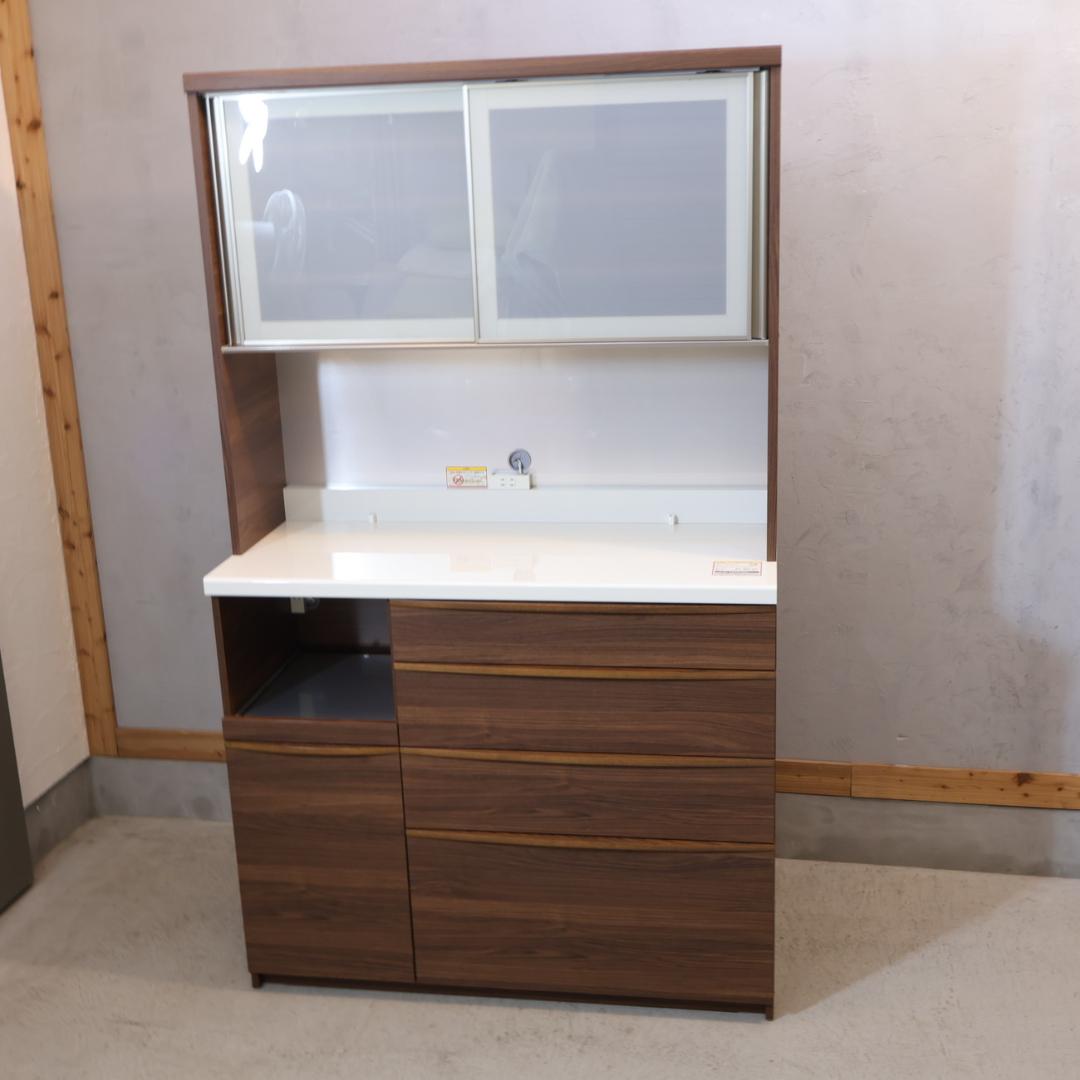 Pamouna パモウナ ウォールナット材 キッチンボード 食器棚 レンジボード