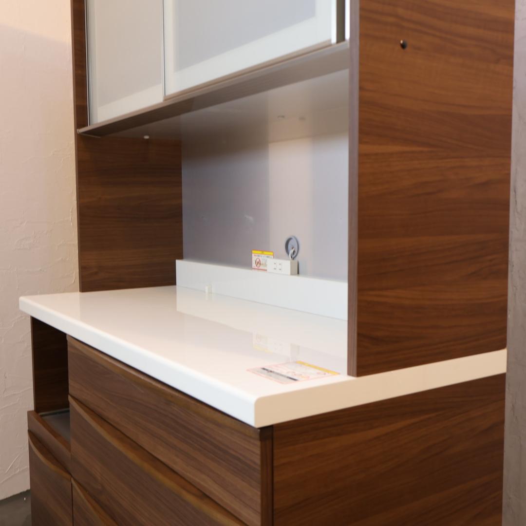 Pamouna パモウナ ウォールナット材 キッチンボード 食器棚 レンジボード