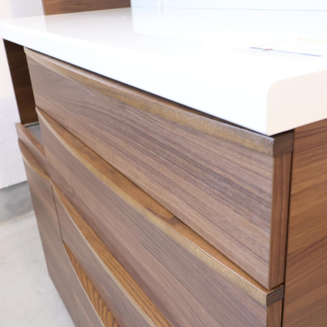 Pamouna パモウナ ウォールナット材 キッチンボード 食器棚 レンジボード