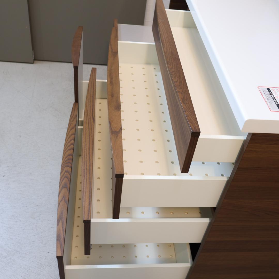 Pamouna パモウナ ウォールナット材 キッチンボード 食器棚 レンジボード