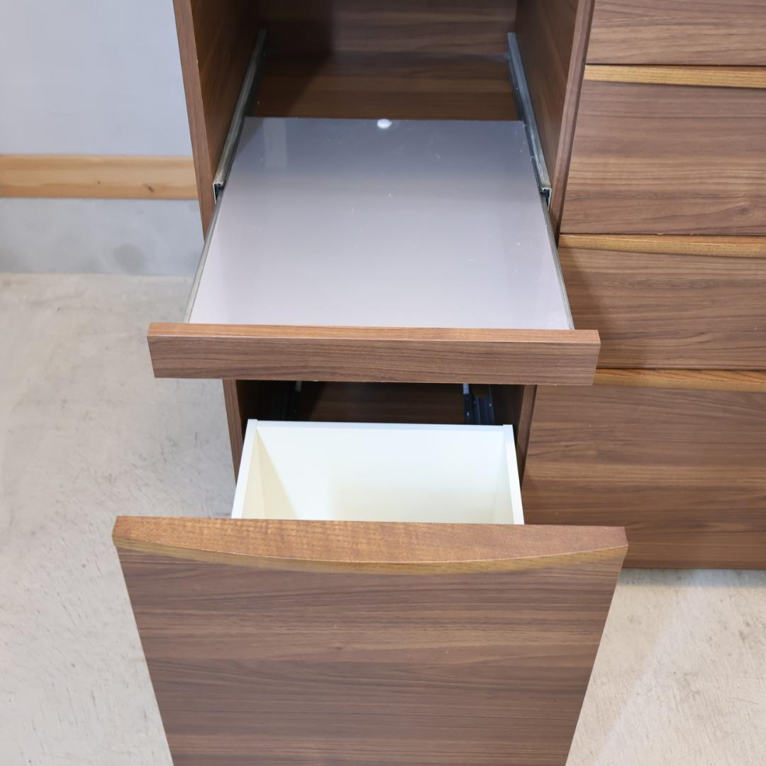 Pamouna パモウナ ウォールナット材 キッチンボード 食器棚 レンジボード