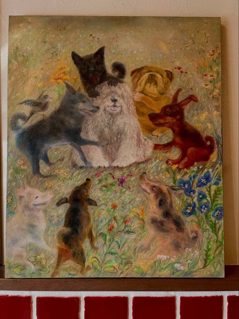 「天使のドッグラン」※原画※真作※直筆サイン入り※額無し