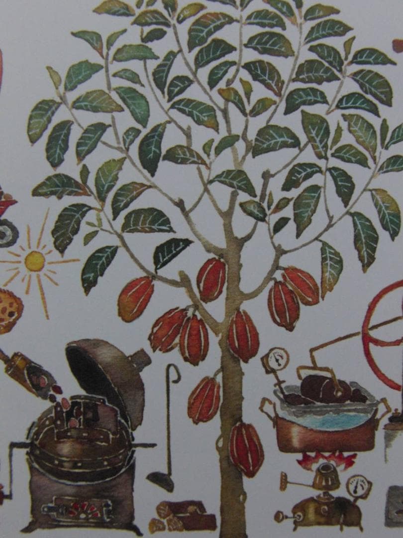 北田稔、【PIYOKORORO チョコレート工房】、希少な額装用画集より