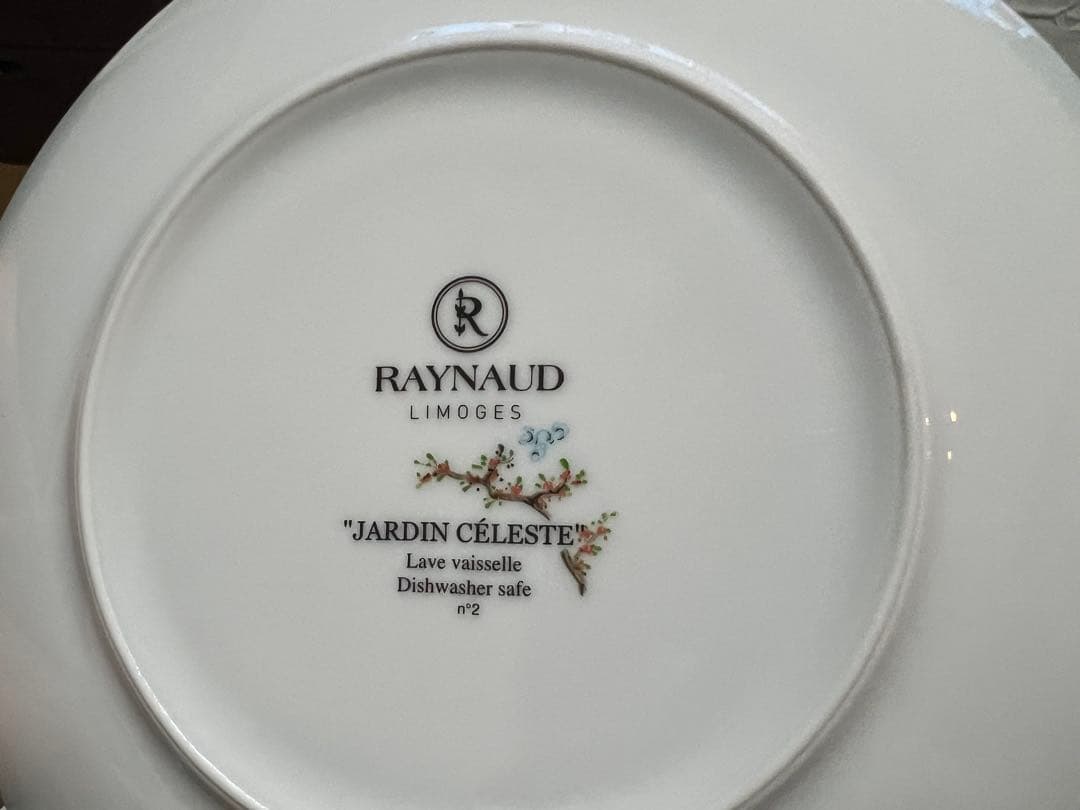 美品RAYNAUDレイノー ジャルダンセレステ プレート4枚セットF50 食器