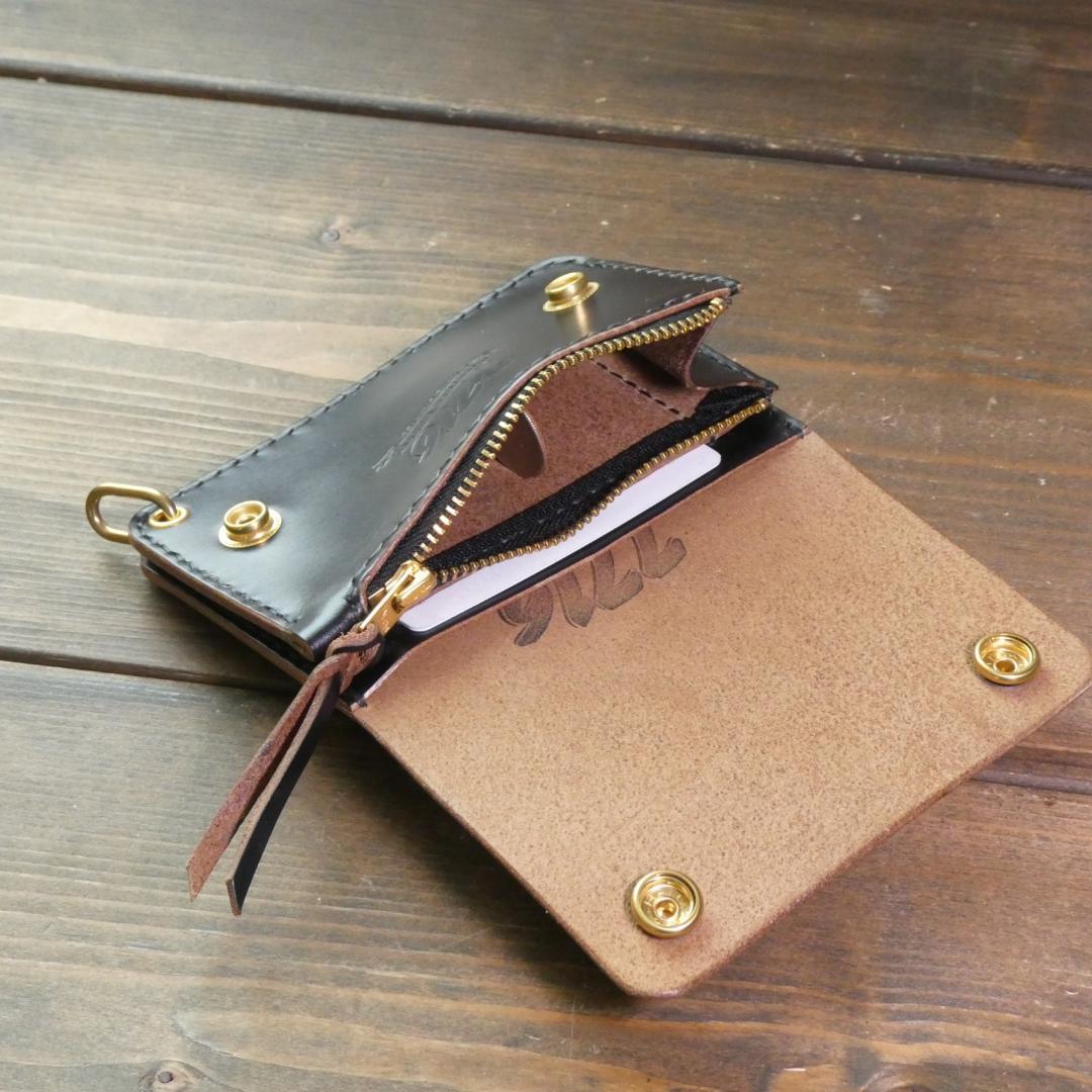 ショートトラッカーウォレットNA002S《HORWEEN社クロムエクセル 茶芯