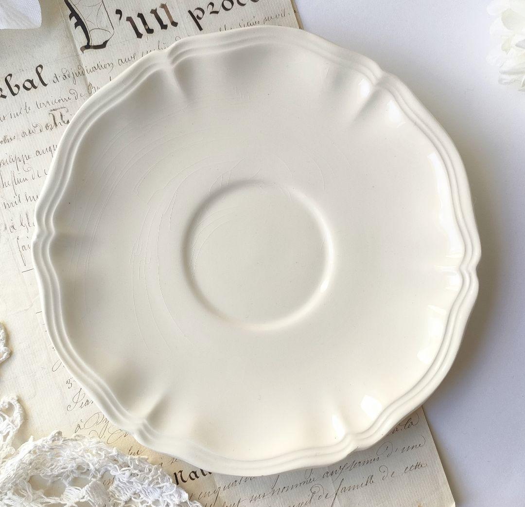 サルグミンヌ　花リム　大きなショコラカップ　２客　フランスアンティーク