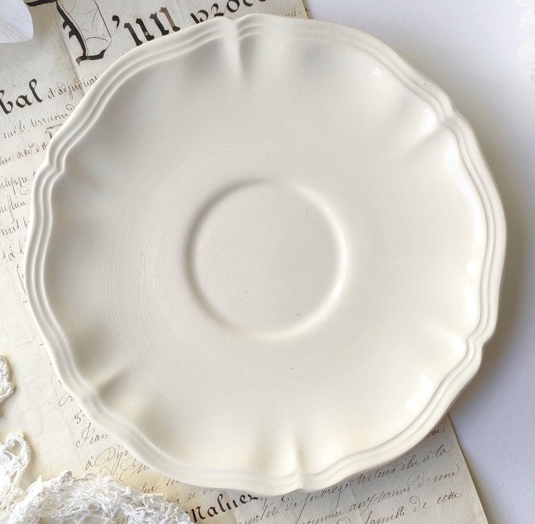 サルグミンヌ　花リム　大きなショコラカップ　２客　フランスアンティーク