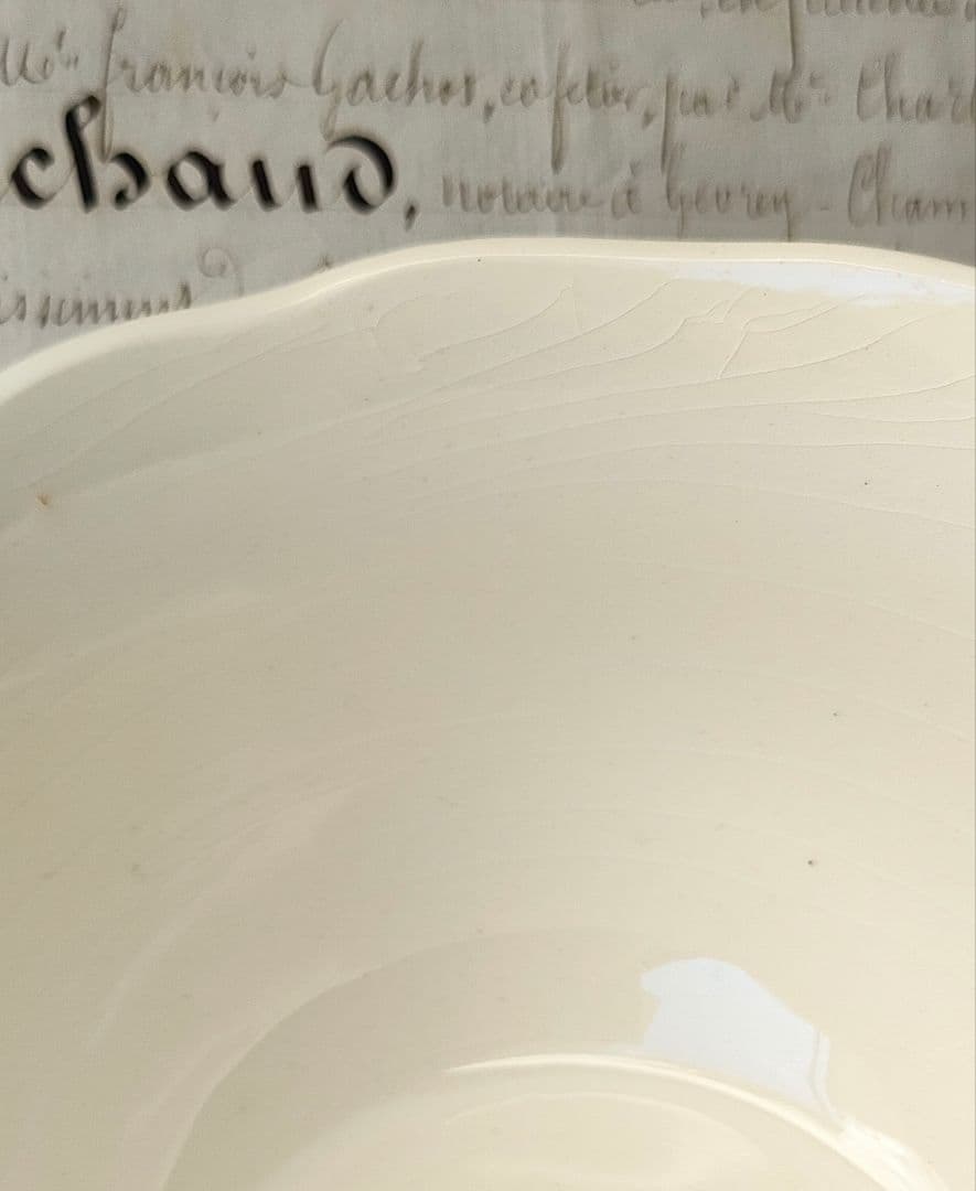 サルグミンヌ　花リム　大きなショコラカップ　２客　フランスアンティーク