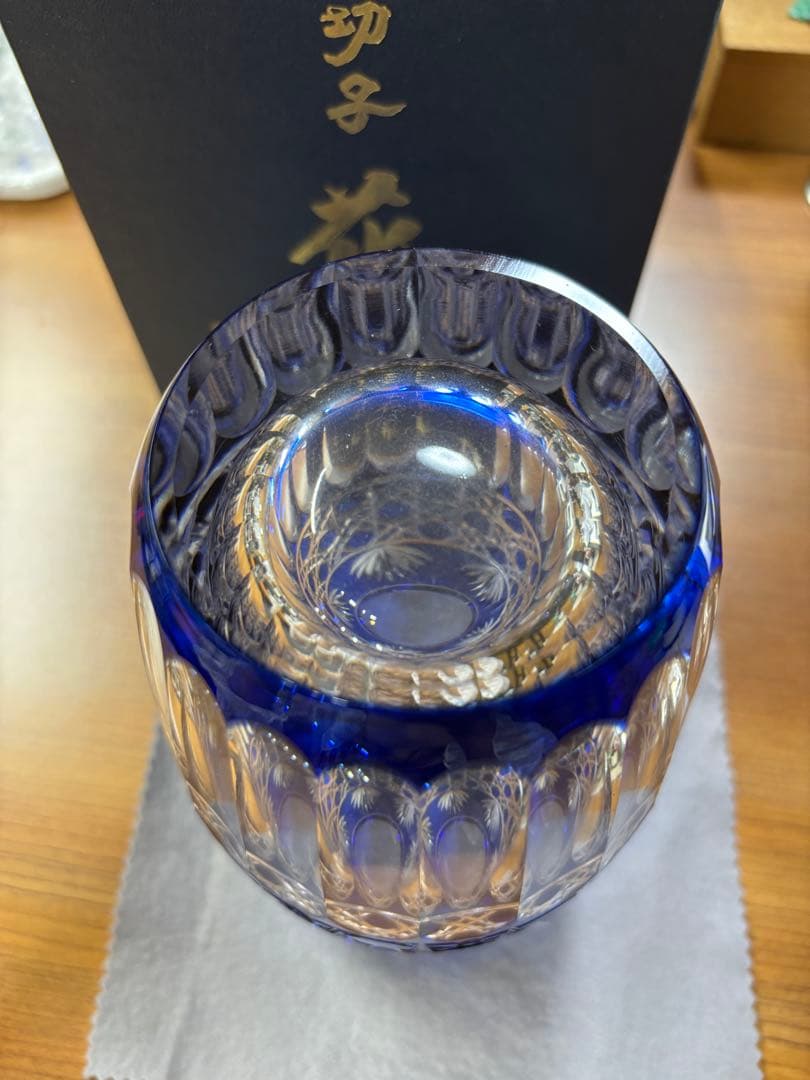 【ヨウコ】江戸切子 花瓶