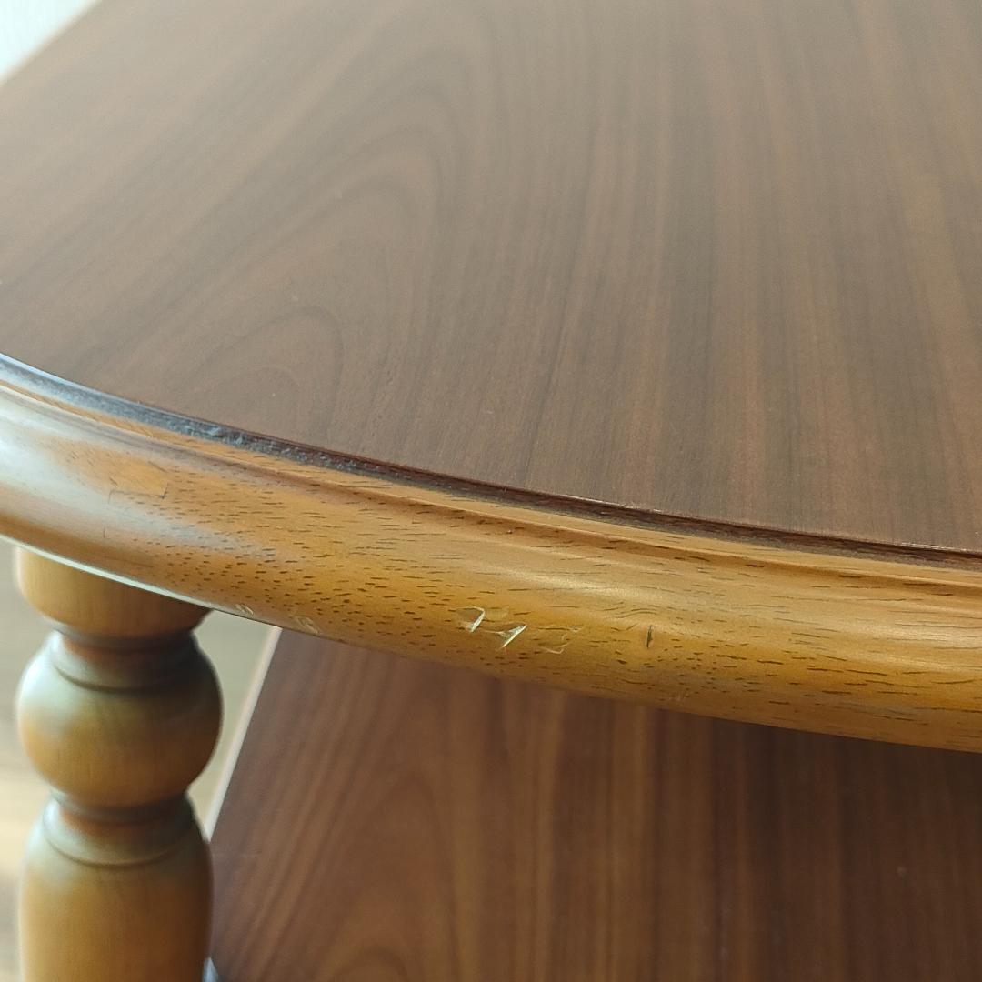 チターノ　カリモク　センターテーブル　棚付き　天然木