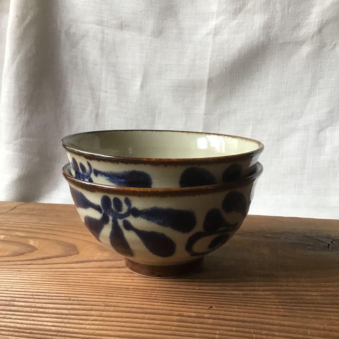 maaaaaaasaです。琉球瑠璃唐草　染付麺鉢4枚他