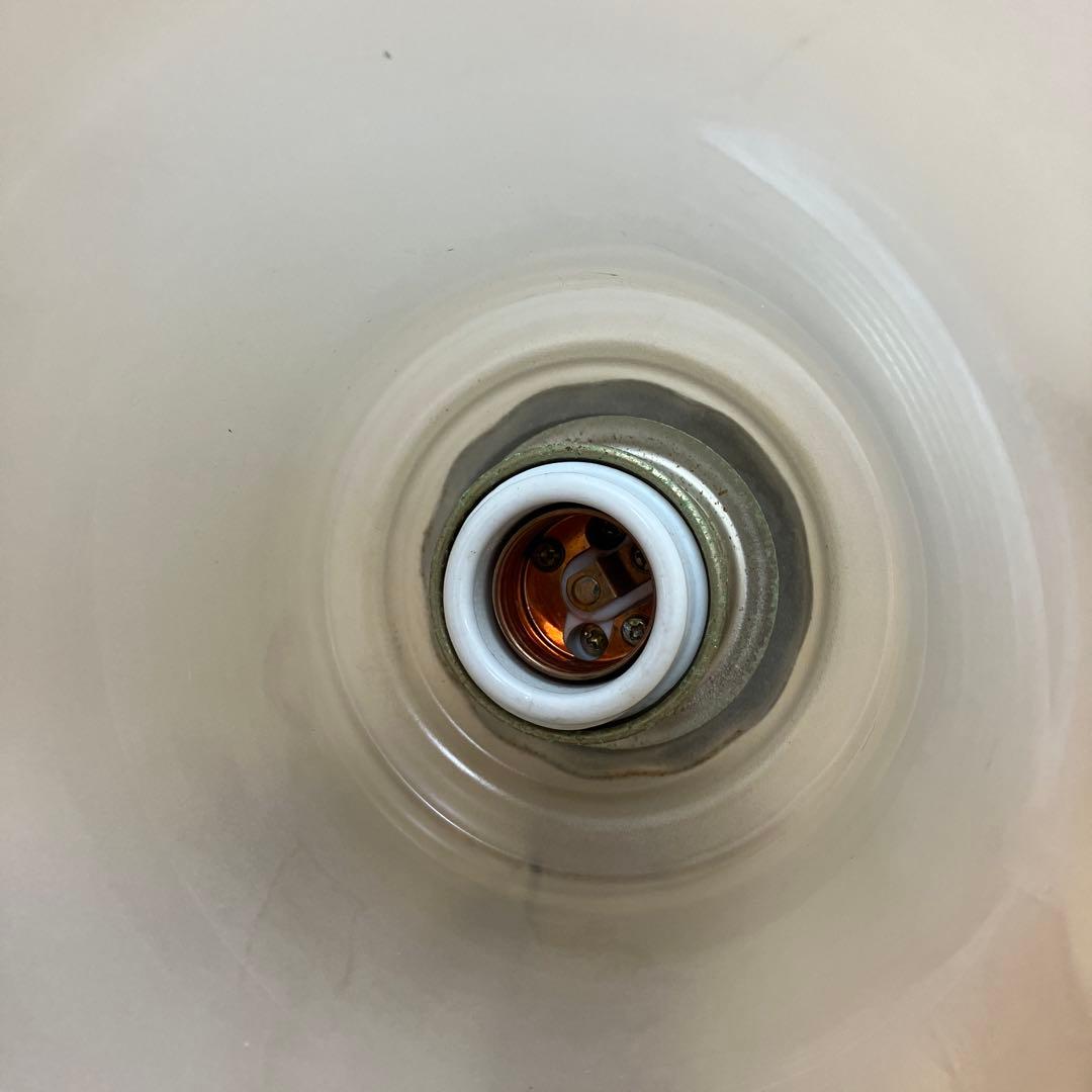 D-2 ⑤ 昭和レトロ フリル型 ガラスシェード ペンダントライト シーリング