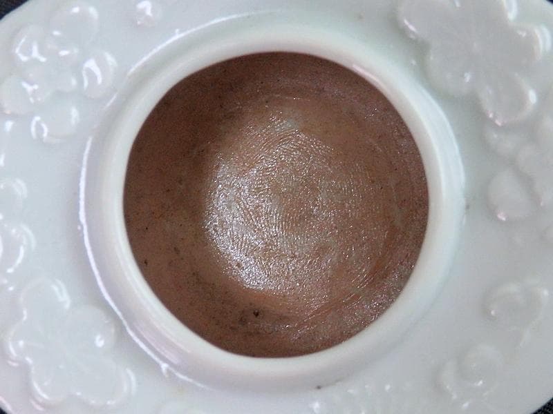 古伊万里 白磁 壺型 陽刻 梅花の図 六角 盃台 D193AS-CGn - メルカリ