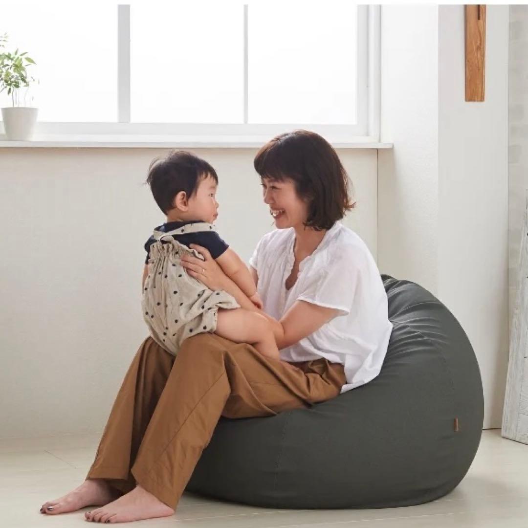 【美品】ハナロロ ビーズクッション オニオン 170L チャコールカバー+中材