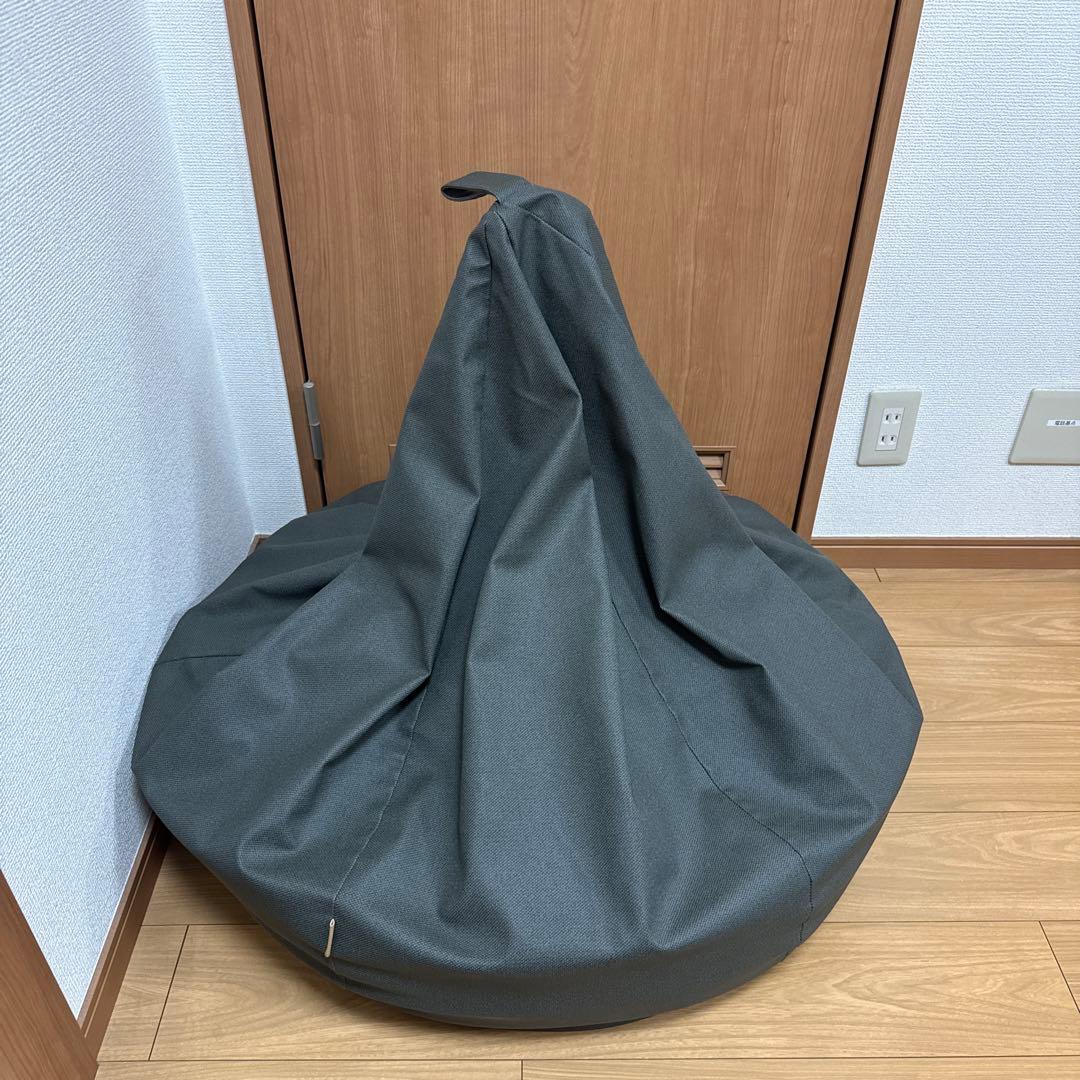 【美品】ハナロロ ビーズクッション オニオン 170L チャコールカバー+中材