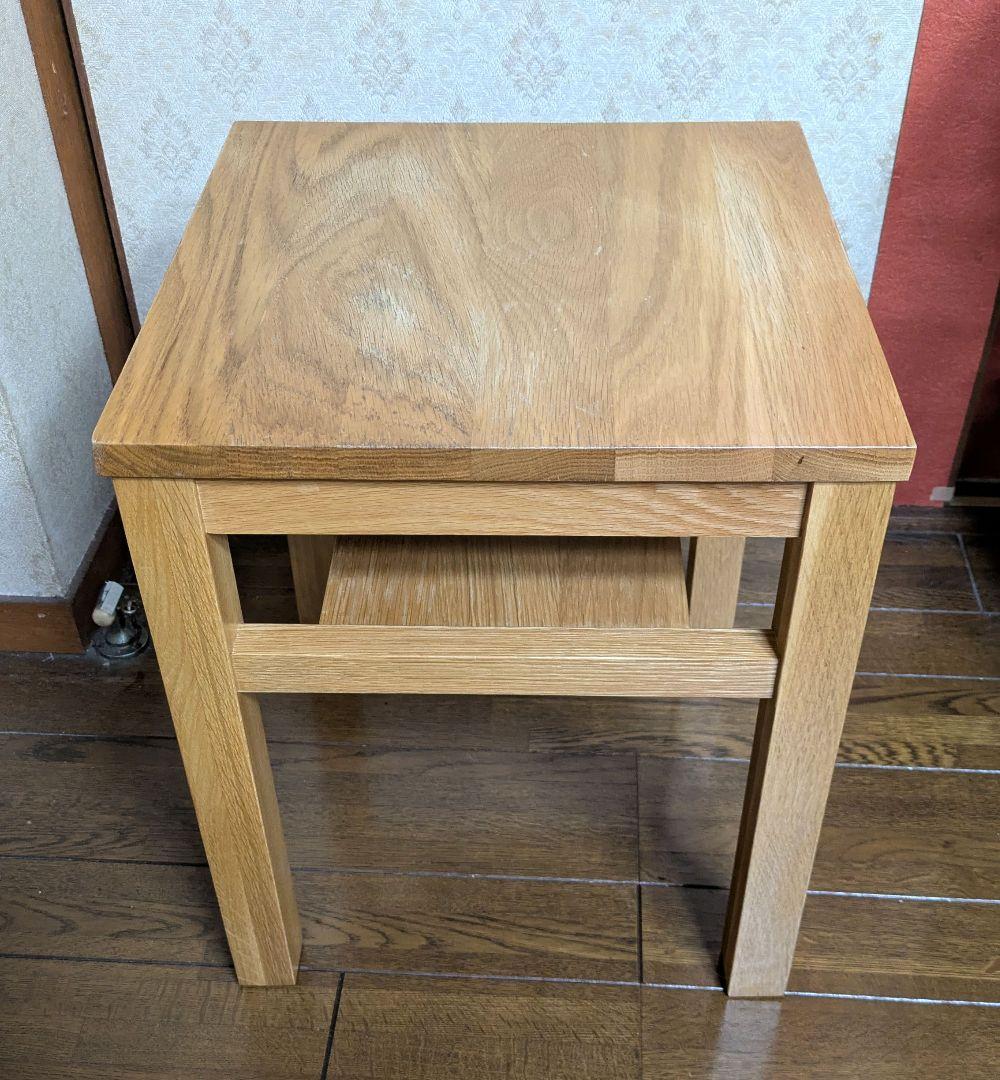 無印良品 オーク無垢材 ベンチ　　サイドテーブル